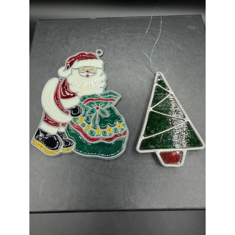 🎅 Christmas Suncatchers – Santa & Christmas Tree 🎄